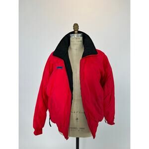 VTG 90s Columbia Reversible Puffer Jacket Red Black Ski Winter Coat